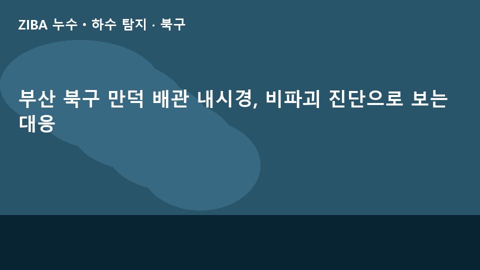 부산 북구 만덕 배관 내시경, 비파괴 진단으로 보는 대응